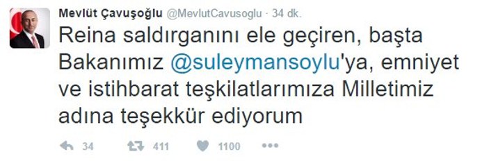 Bakan Çavuşoğlu'ndan Bakan Soylu'ya tebrik tweet'i