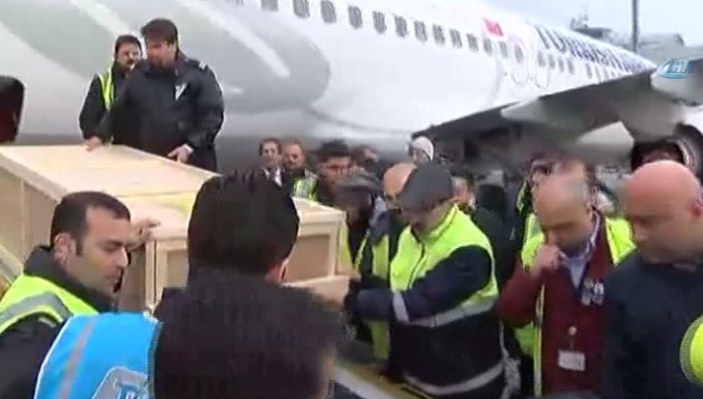Uçak kazasında ölen mürettebatın cenazesi İstanbul'da
