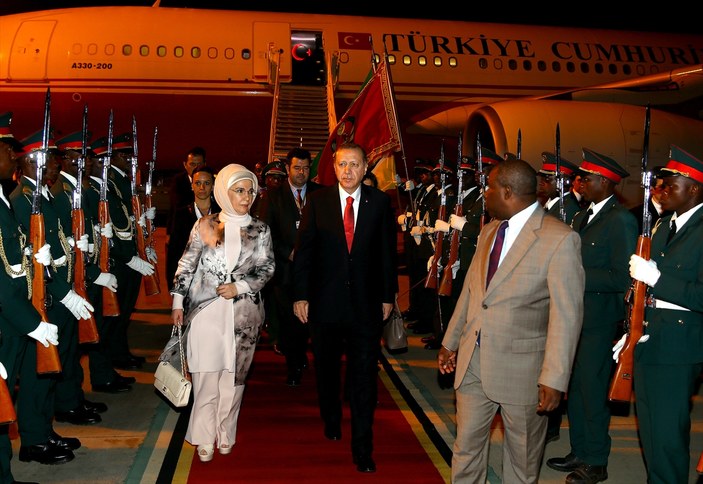 Cumhurbaşkanı Erdoğan Mozambik'e geldi