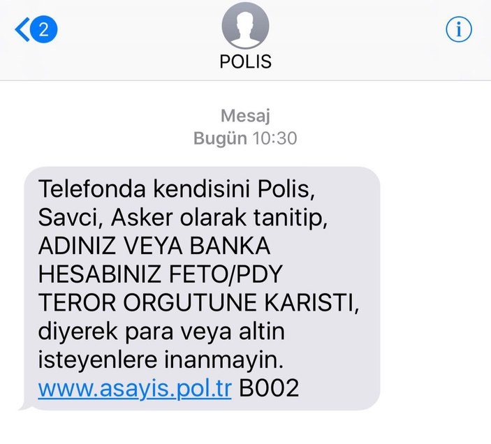 Polis uyarıyor: FETÖ/PDY dolandırıcılarına dikkat