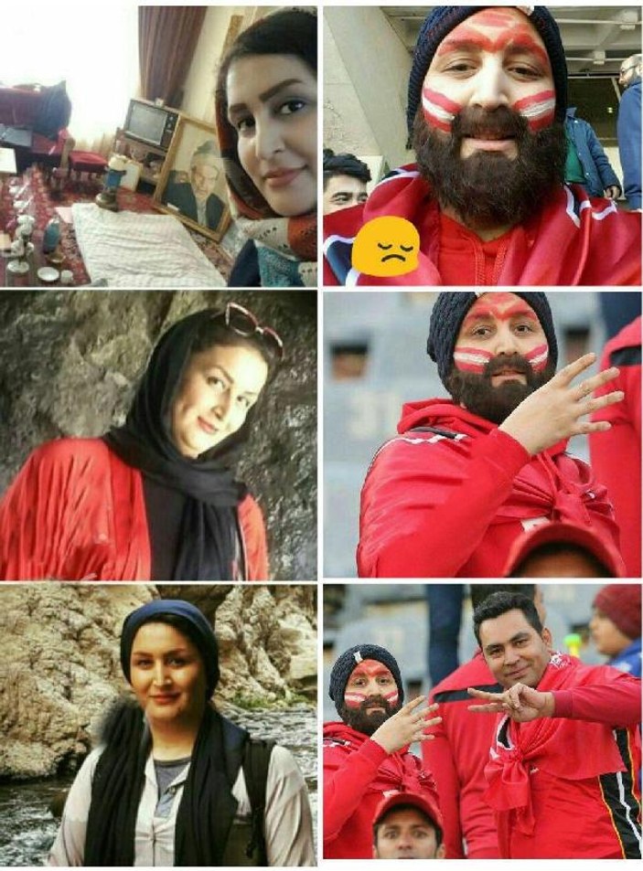 İranlı kadınlar sahte sakallarla maça gidiyor
