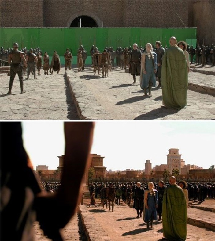 Game of Thrones'un efekt öncesi ve sonrası