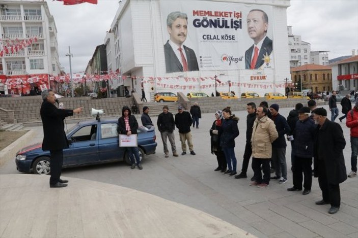 Kayseri'de bağımsız aday miting düzenledi