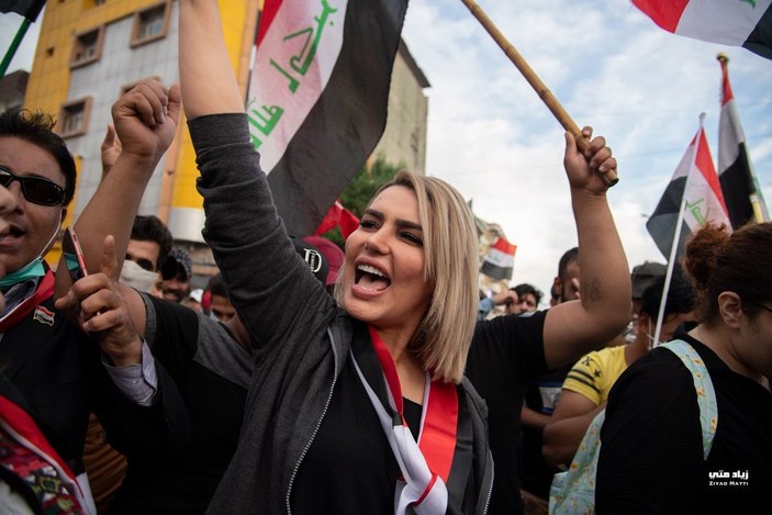 Iraklı kadınlar protestolarda