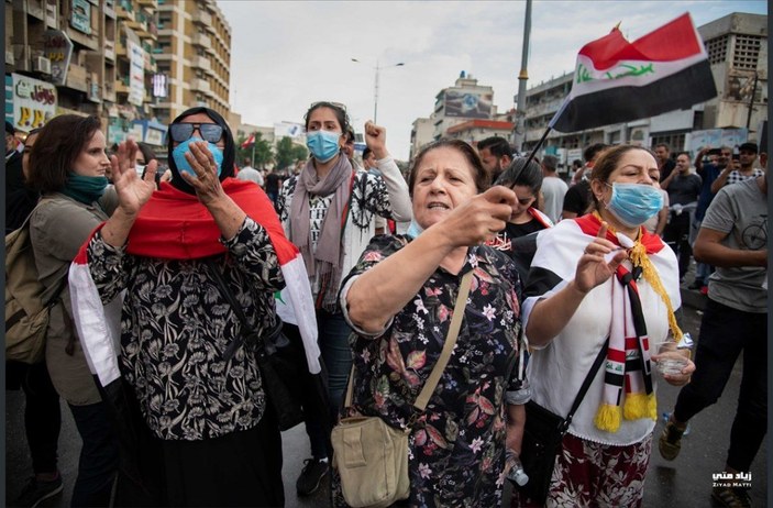Iraklı kadınlar protestolarda