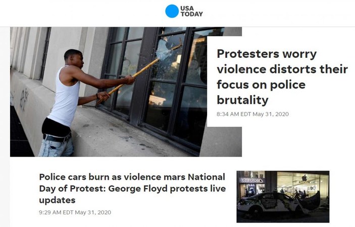 ABD basınının tek gündemi şiddetli protestolar