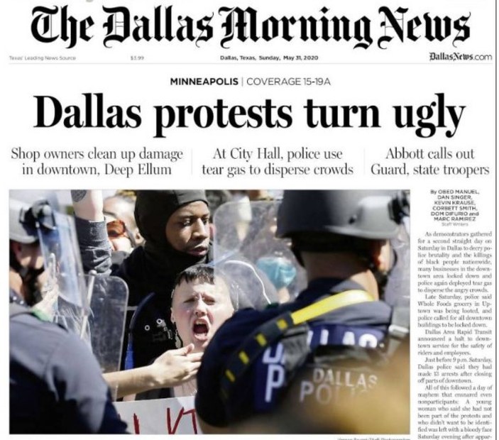 ABD basınının tek gündemi şiddetli protestolar