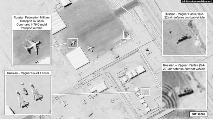 ABD Libya'da konumlandırılan Rus ekipmanlarını paylaştı