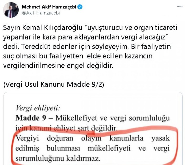 Kılıçdaroğlu'nun kanunsuz işlerden vergi alınsın sözüne CHP'li vekilden destek