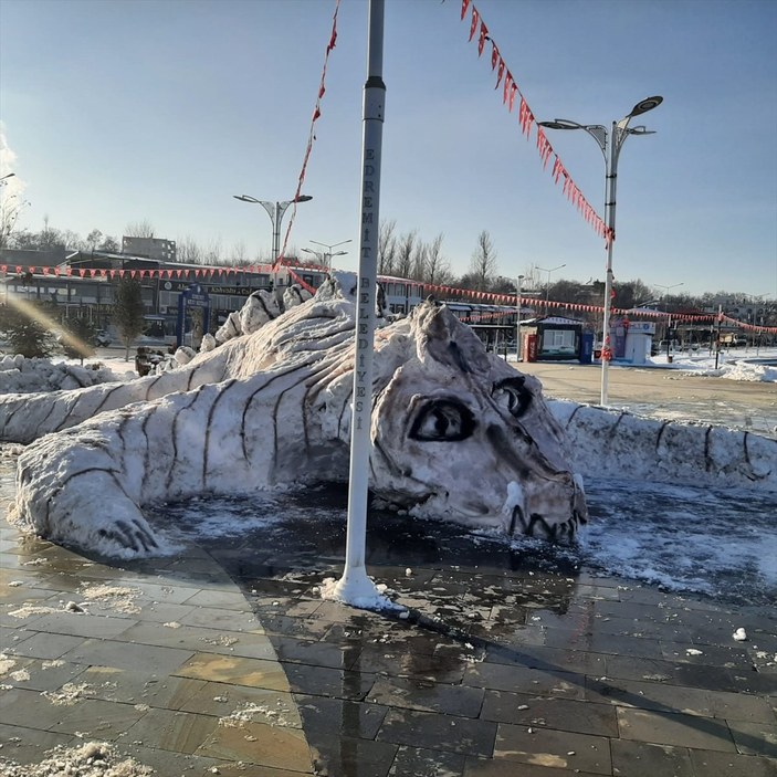 Van'da kardan, Van Gölü canavarı yapıldı