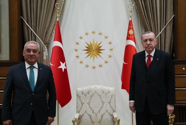 Cumhurbaşkanı Erdoğan, DSP Genel Başkanı Önder Aksakal'ı kabul etti