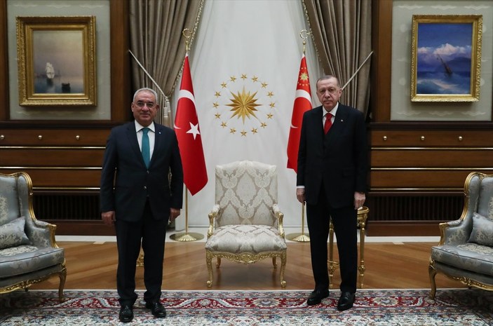 Cumhurbaşkanı Erdoğan, DSP Genel Başkanı Önder Aksakal'ı kabul etti