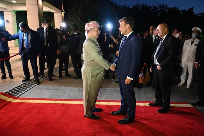 Emmauel Macron, IKBY Başkanı Barzani ile görüştü