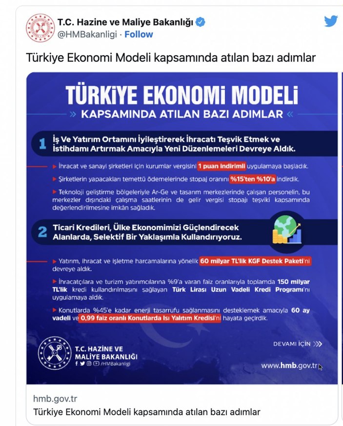 türkiye ekonomi modeli kapsamında atılan adımlar