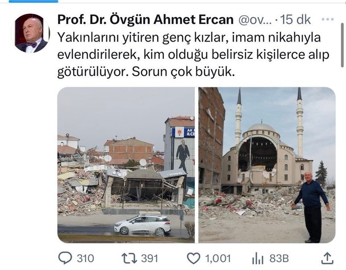 Jeofizik mühendisi Ahmet Ercan gözaltına alındı