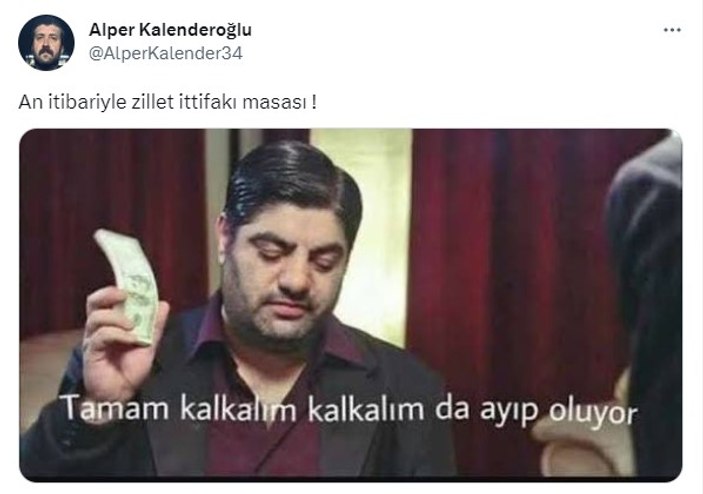 6'lı masanın dağılması dalga konusu oldu