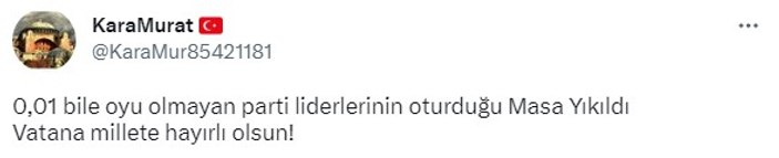 6'lı masanın dağılması dalga konusu oldu