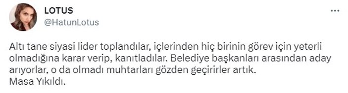 6'lı masanın dağılması dalga konusu oldu