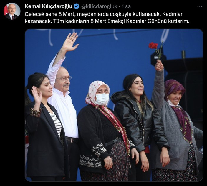 Kemal Kılıçdaroğlu'ndan 8 Mart Dünya Kadınlar Günü'nü paylaşımı
