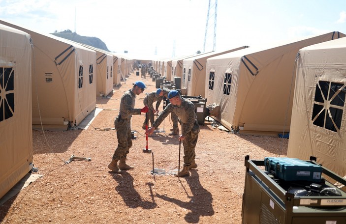 NATO’nun Hatay’daki çadır kentinin inşaatı devam ediyor #1