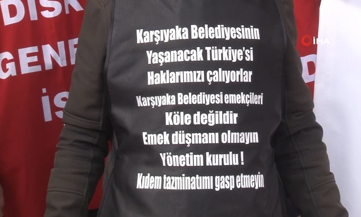 Karşıyaka Belediyesi maaşları ödeyemedi! İşçiler eylem yaptı