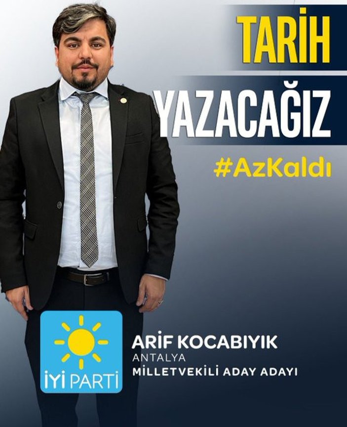 İYİ Parti'den aday adayı olan Arif Kocabıyık'ın seçim posteri alay konusu oldu