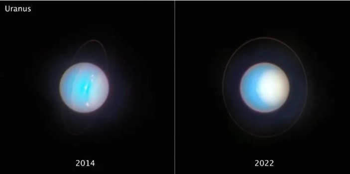 Hubble paylaştı: Uranüs soluklaşıyor