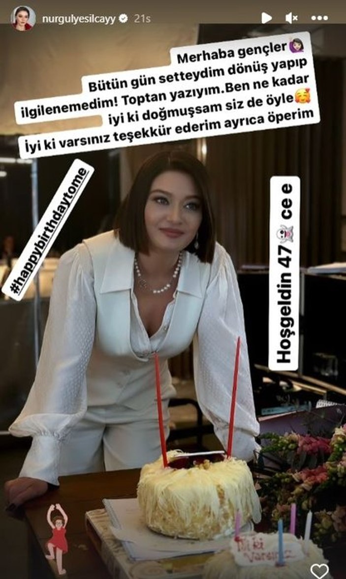 Nurgül Yeşilçay 47 oldu