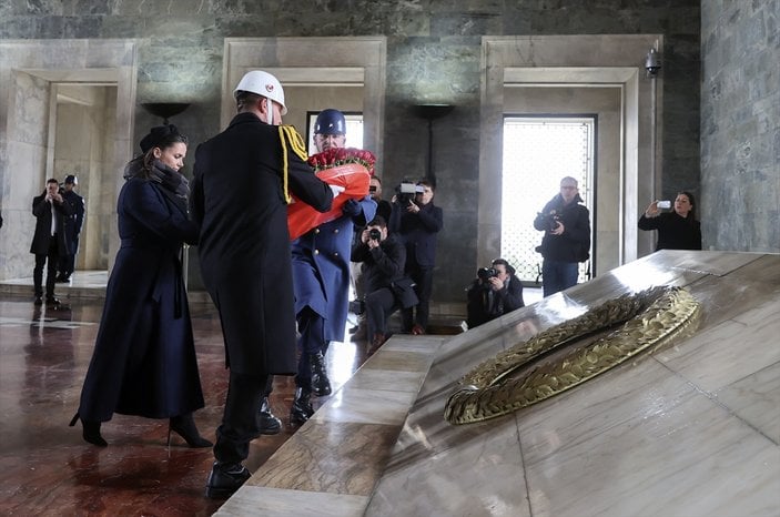 Macaristan Cumhurbaşkanı Katalin Novak'tan Anıtkabir'i ziyaret