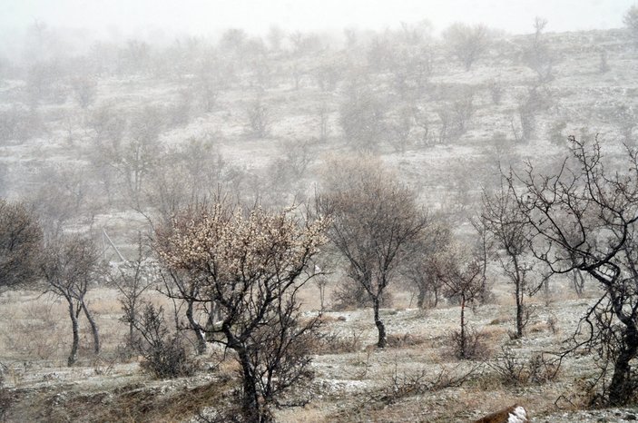 En az yağış alan illerden Aksaray'da kar yağışı sevindirdi #10