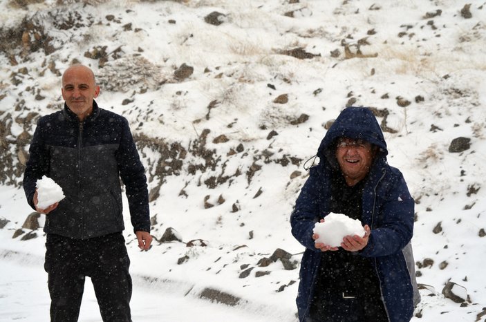 En az yağış alan illerden Aksaray'da kar yağışı sevindirdi #1