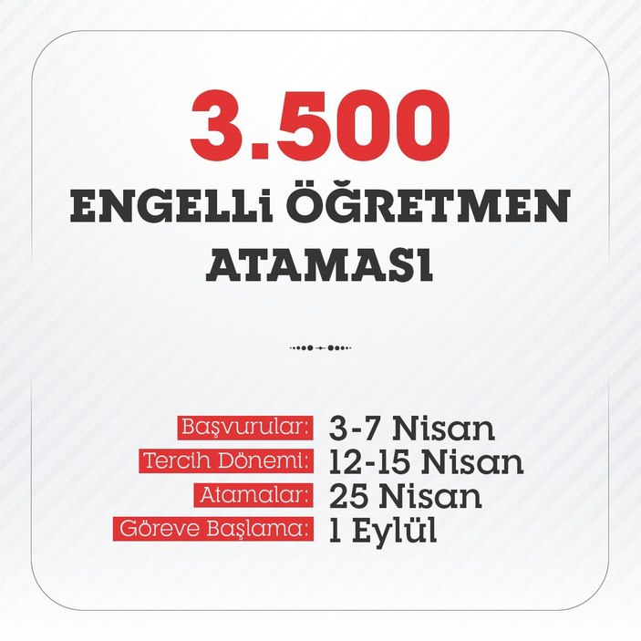 Mahmut Özer açıkladı! 3 bin 500 engelli öğretmen ataması yapılacak