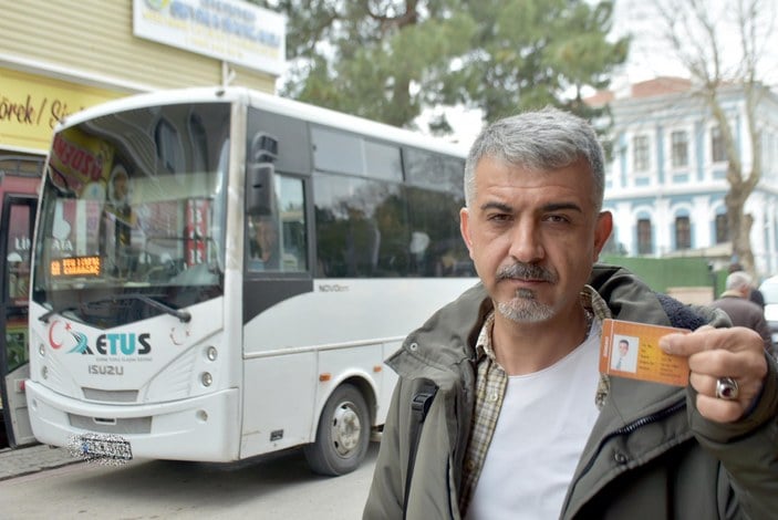 Edirne'de yolcularla tartışan midibüs şoförü kontak kapattı #7