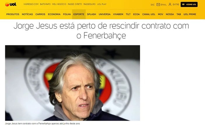 Fenerbahçe'de Jorge Jesus sözleşmesi feshedilebilir