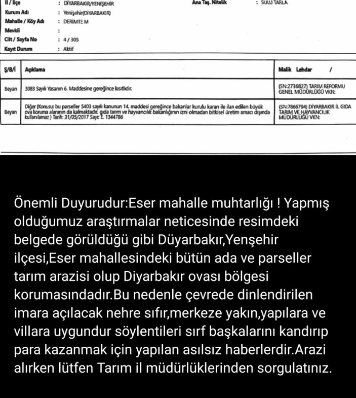 Diyarbakır'da imara açılmayacak araziler satılmaya çalışılıyor