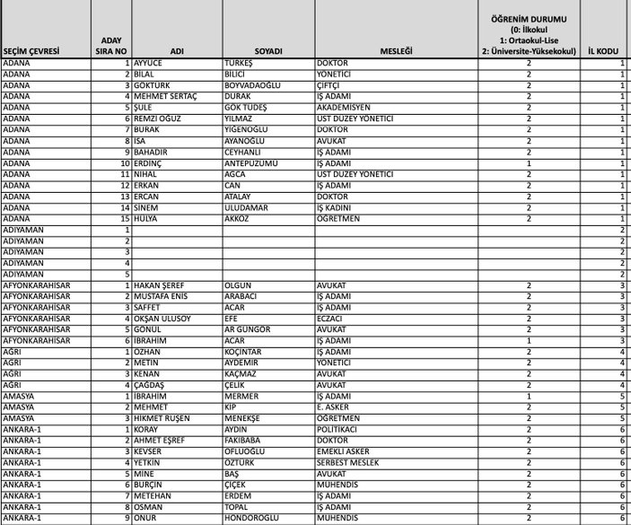 İyi Parti, milletvekili aday listelerini YSK'ya teslim etti! İşte adaylar...