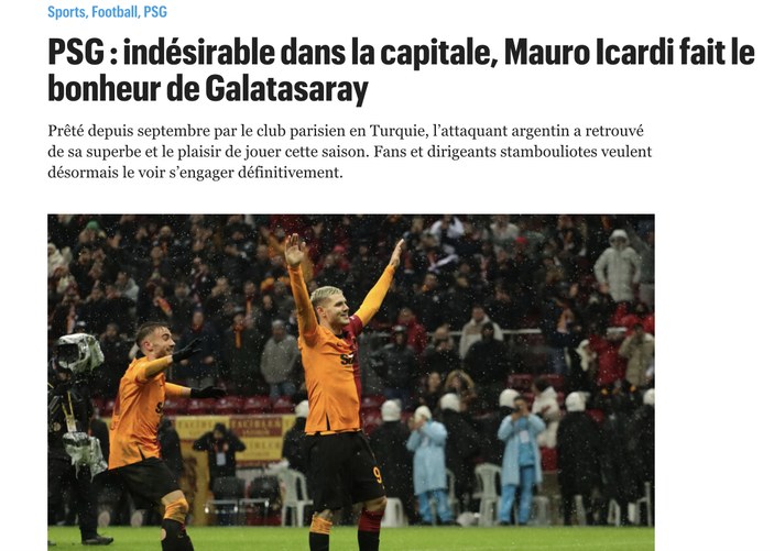 Galatasaray, Mauro Icardi için PSG ile masada
