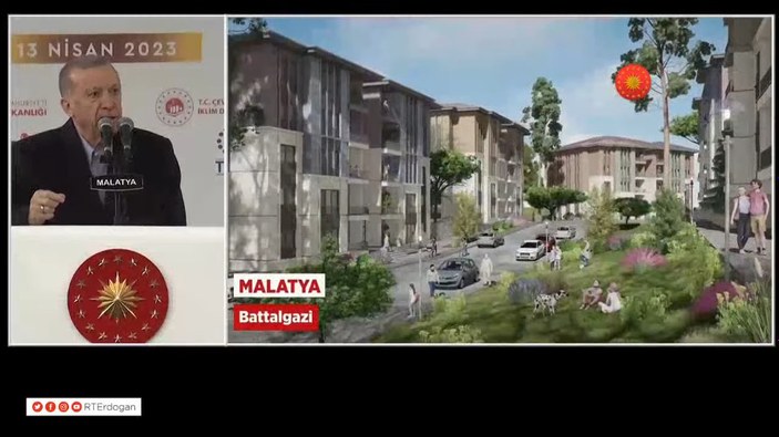 Cumhurbaşkanı Erdoğan, Malatya'da temel atma ve anahtar teslim töreninde