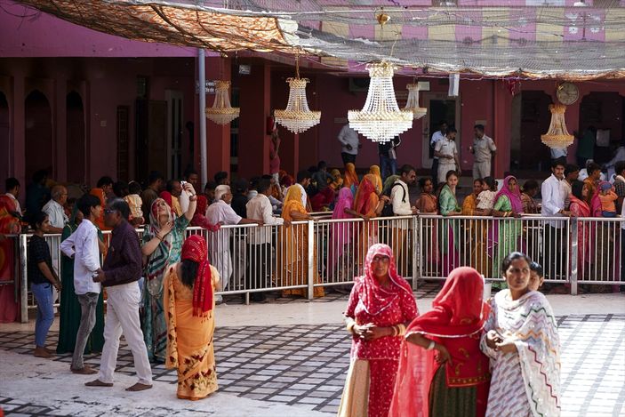 Hindistan'da fare tapınağına yoğun ilgi