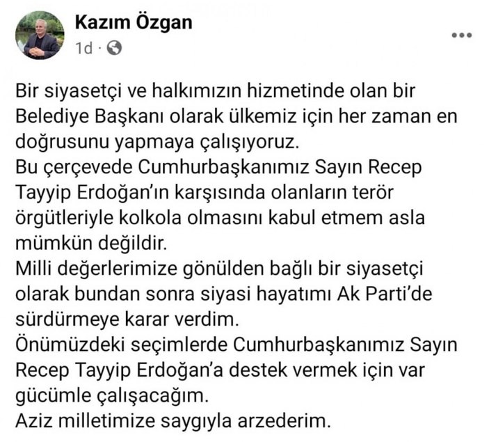 Saadet Partili Kozan Belediye Başkanı, AK Parti'ye geçti #2