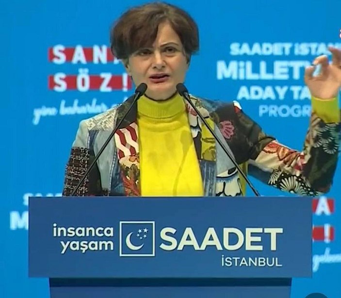 Saadet Partililer Canan Kaftancıoğlu'nu alkışladı