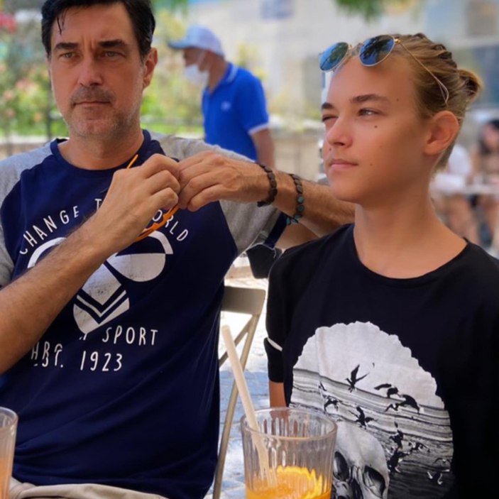 Sema Şimşek oğluyla poz verdi