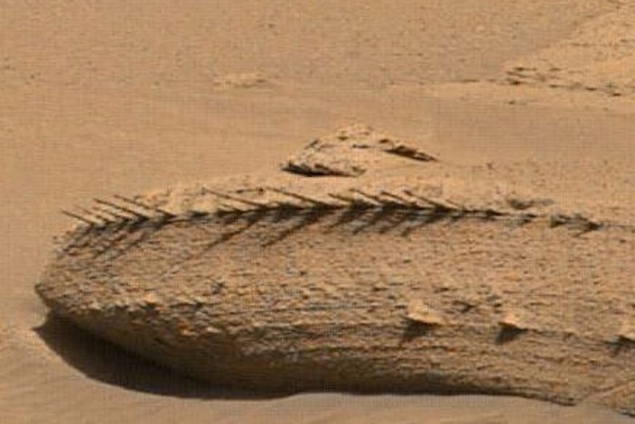 NASA, Mars'taki iskelet benzeri cismin sırrını açıkladı