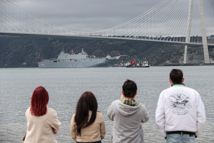 Cumhurbaşkanı Erdoğan, TCG Anadolu'nun personeline hitap etti