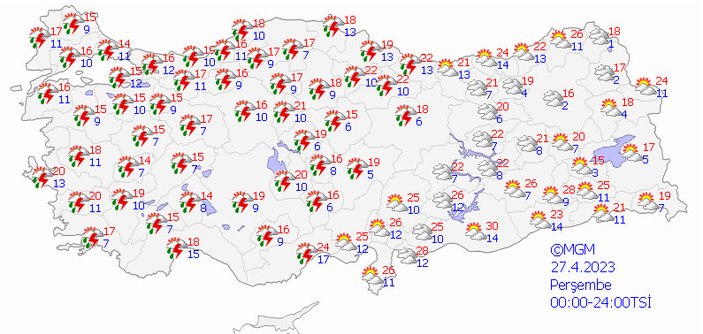 Meteoroloji'den 16 ile sarı kodlu uyarı