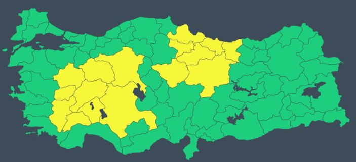 Meteoroloji'den 16 ile sarı kodlu uyarı