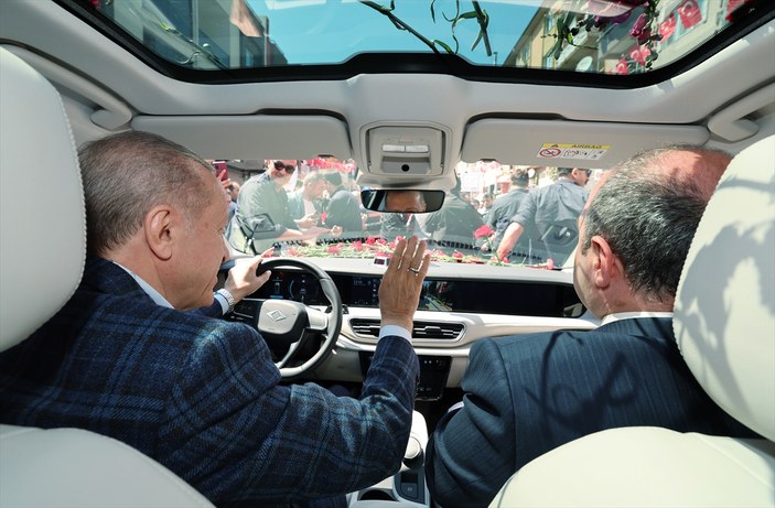 Cumhurbaşkanı Erdoğan Bursa programına Togg ile geldi