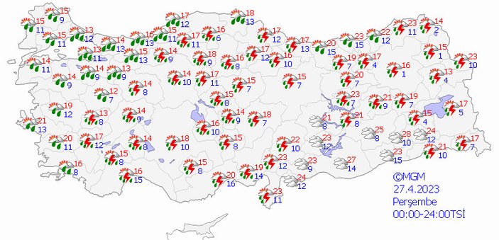 Meteoroloji'den İstanbul ve 26 il için sağanak uyarısı