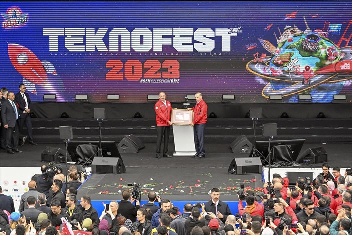 Cumhurbaşkanı Erdoğan TEKNOFEST alanında