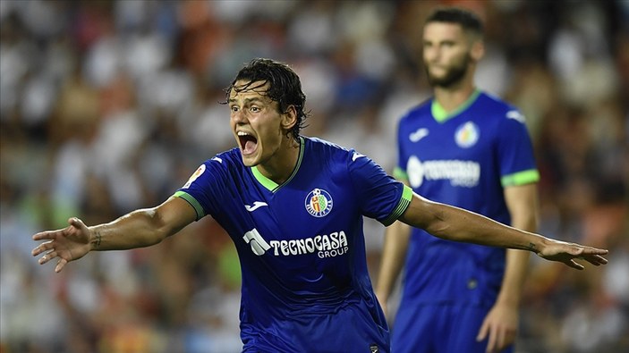 La Liga'da en fazla maça çıkan Türk futbolcu olan Enes Ünal, Getafe'ye galibiyeti getirdi
